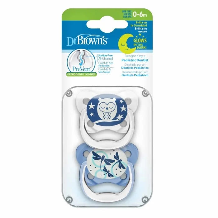 Dr Brown's Succhietto Dr Brown's Prevent Nocturne Blu 0-6M