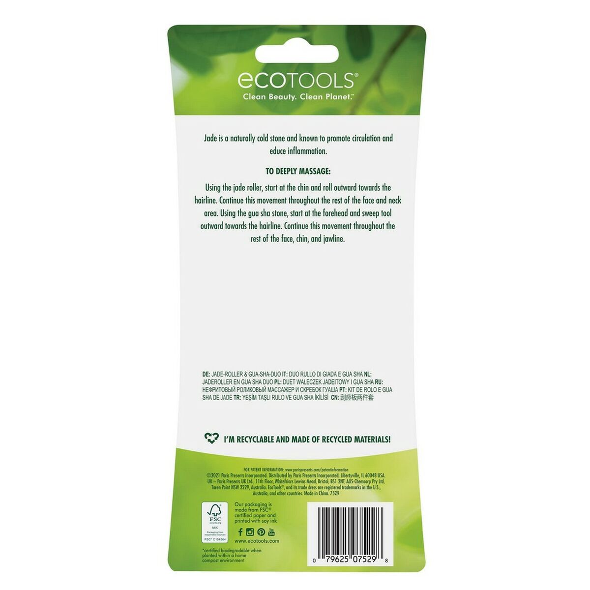 Trattamento Antietà Viso e Collo Ecotools Jade Jade Set 2 Pezzi-4