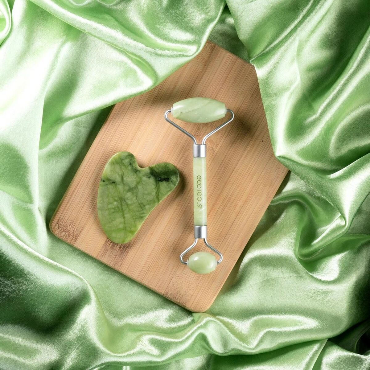 Trattamento Antietà Viso e Collo Ecotools Jade Jade Set 2 Pezzi-2
