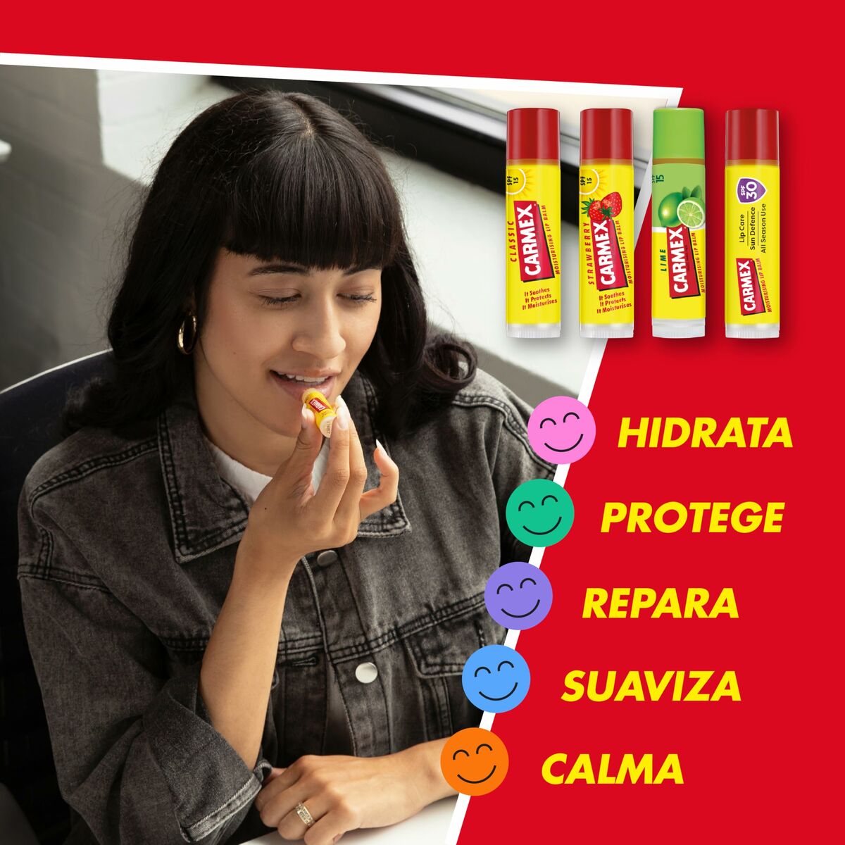 Moisturising Lip Balm Carmex Classic Yellow Black Spf 15 Stick-8