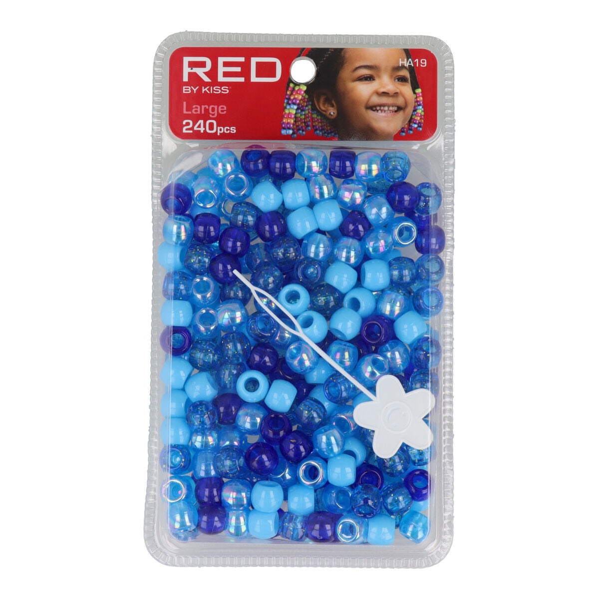 Glass beads Red Kiss Kiss L Blue 240 Pieces-0