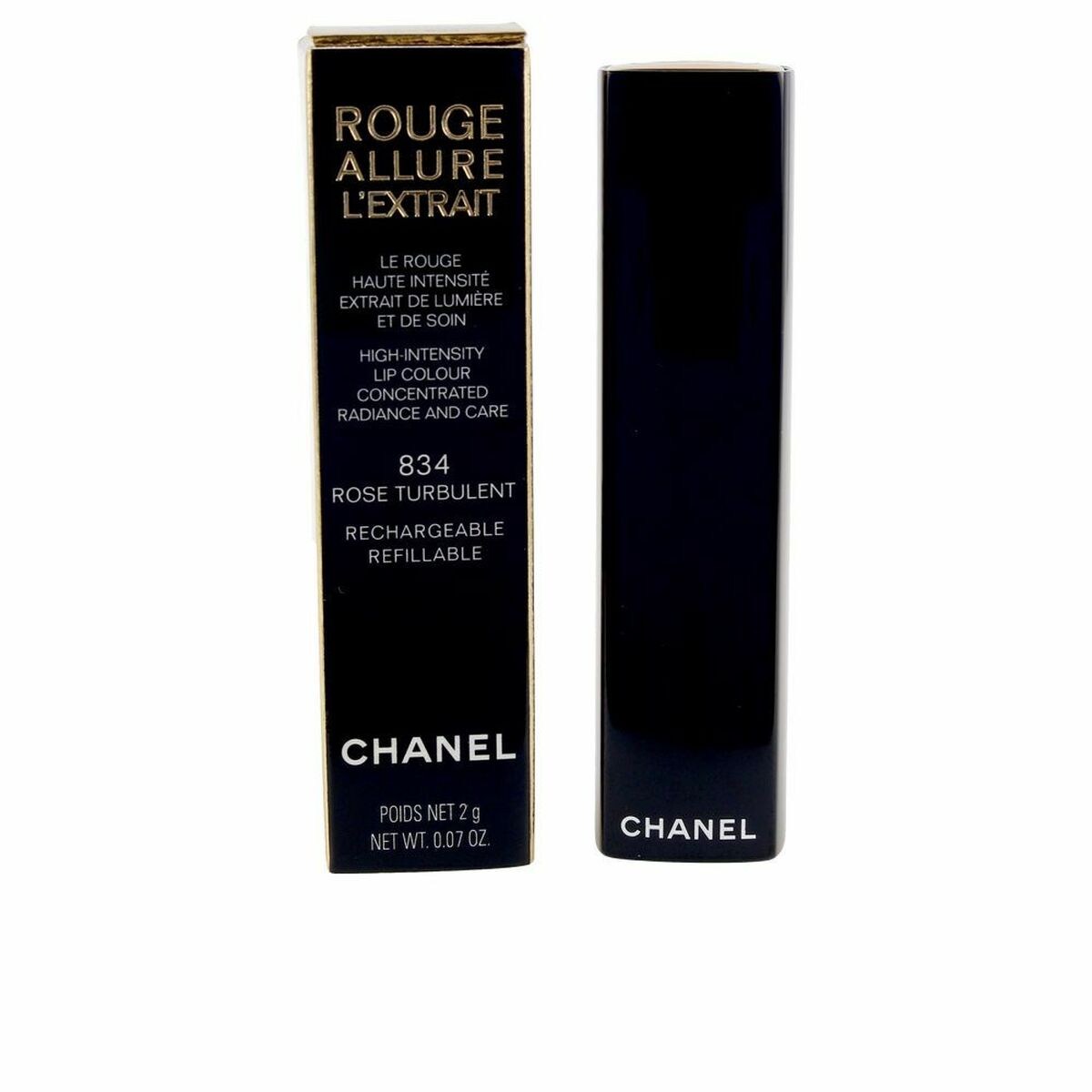 Lipstick Chanel Rouge Allure L'extrait Rose Turbulent 834-1