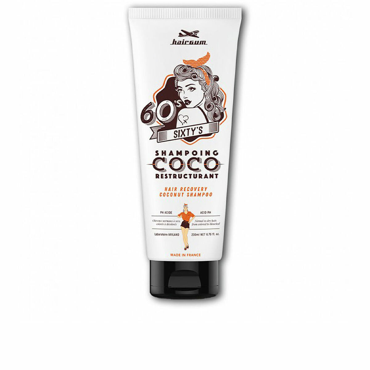 Restructuring Shampoo Hairgum Sixty's Coconut (200 ml)-0