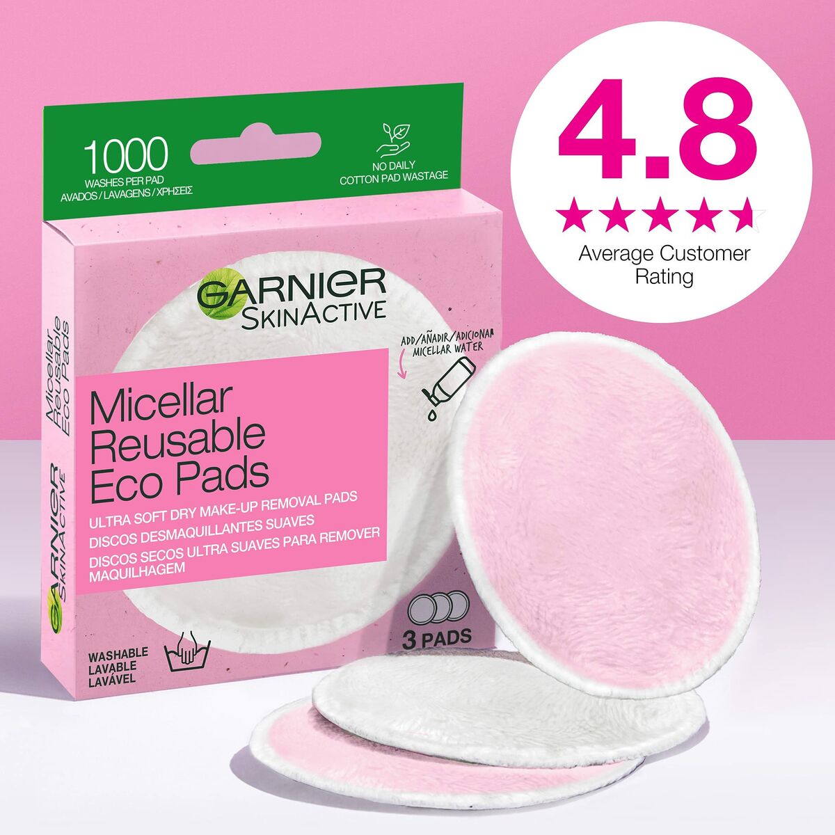 Abschminkpads Garnier Skinactive Waschbar-2