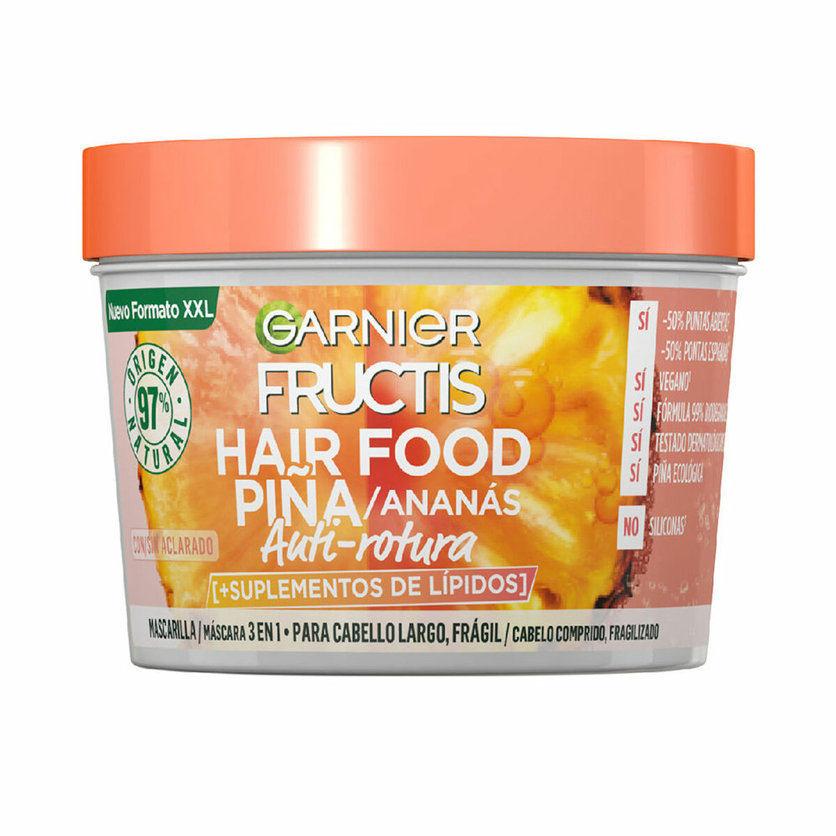 Anti-Haarausfall-Creme Garnier Fructis Hair Food Anti-Bruch Ananas 350 ml-0