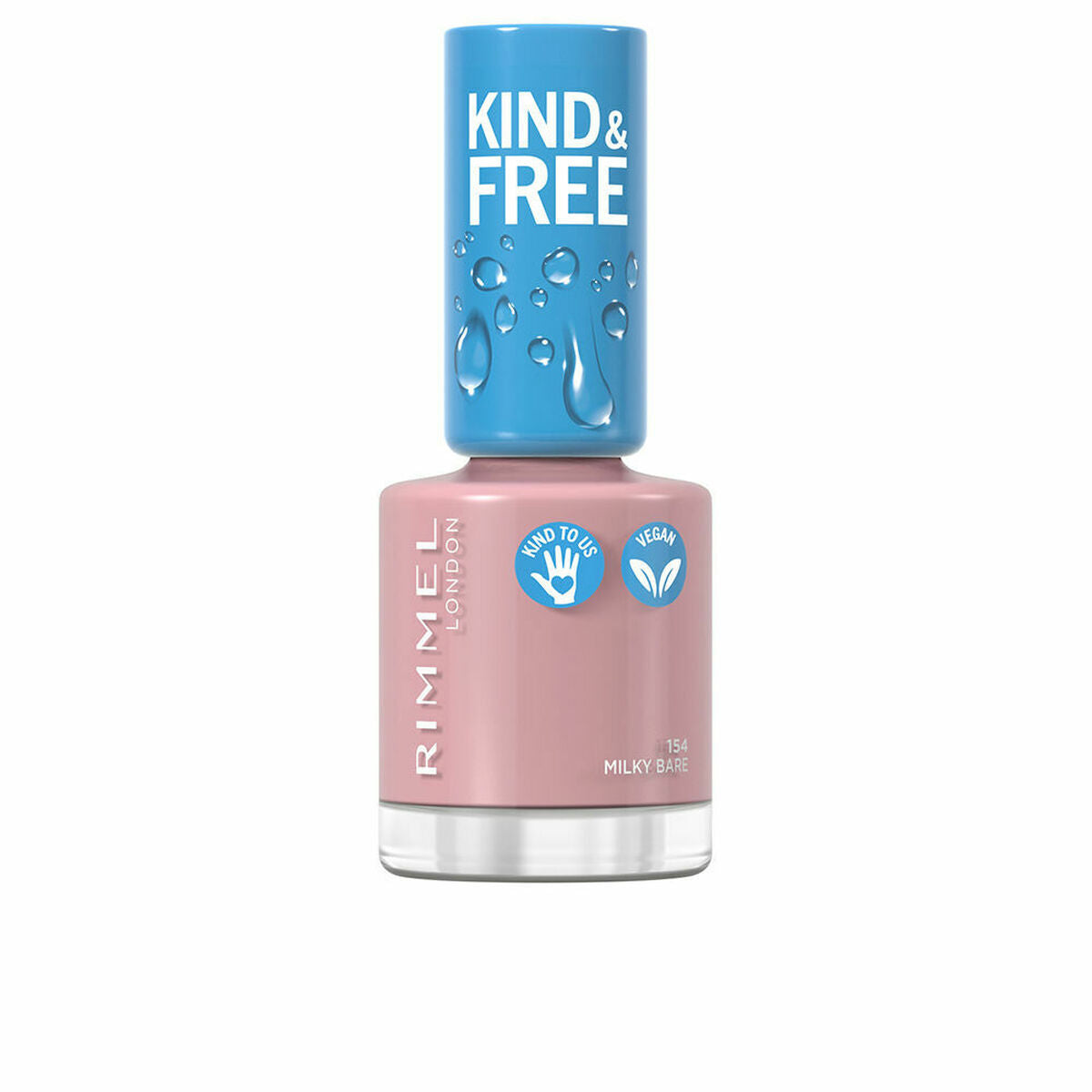 nail polish Rimmel London Kind & Free 154-milky bare (8 ml)-0