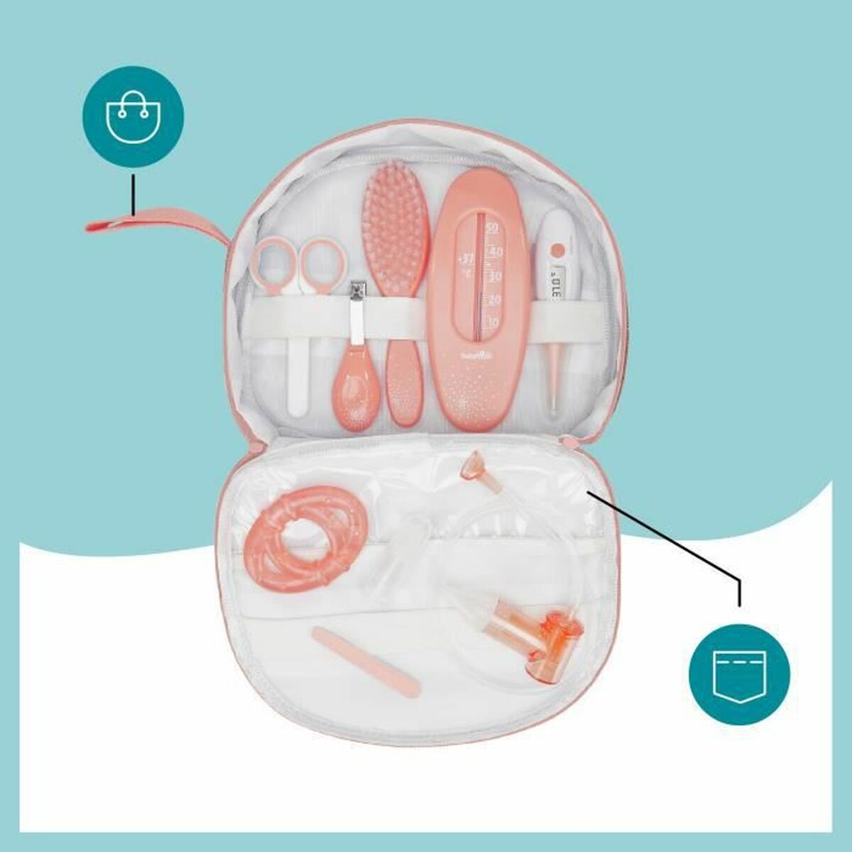 Hygiene set Babymoov Grey Pink-2