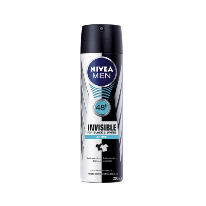Nivea Men Invisible For Black And White Active Deodorante spray 200 ml
