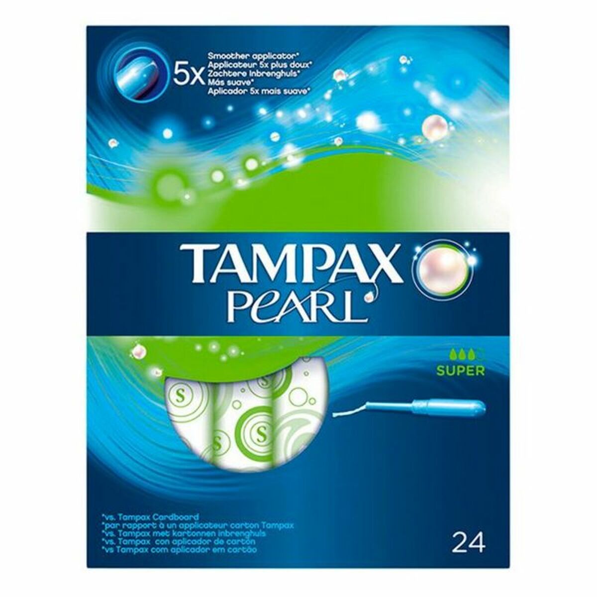 Pachet de Tampoane Pearl Super Tampax Tampax Pearl (24 uds) 24 uds-0