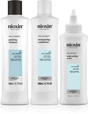 Nioxin Scalp Recovery - Kit Anticaspa - Cuero Cabelludo Descamado e Con Picor 3 pz