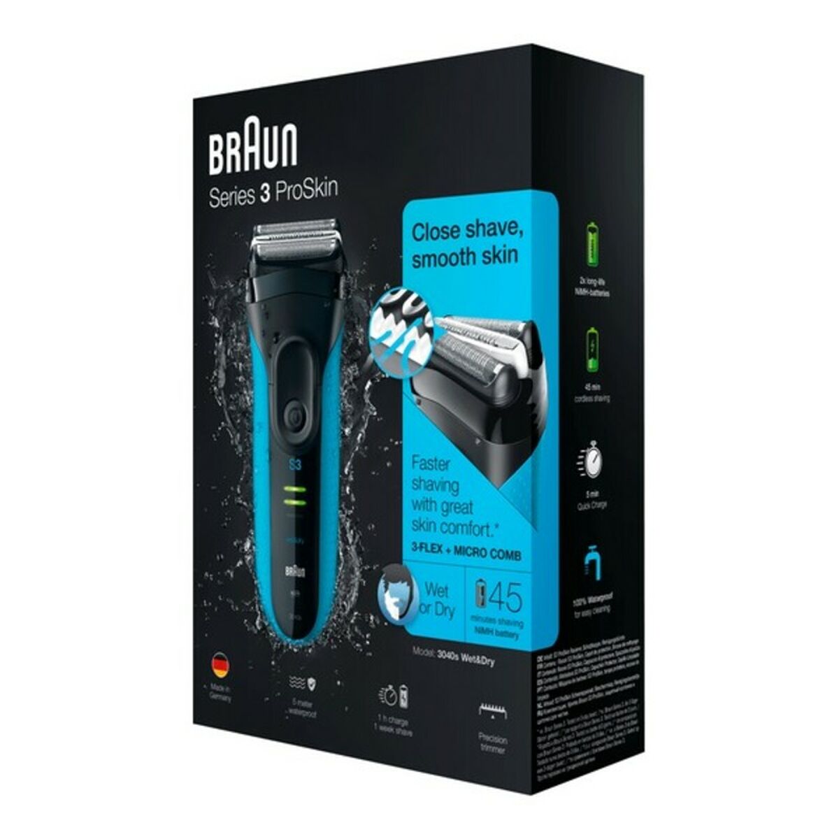 Elektrorasierer Braun 3040s Blue-3