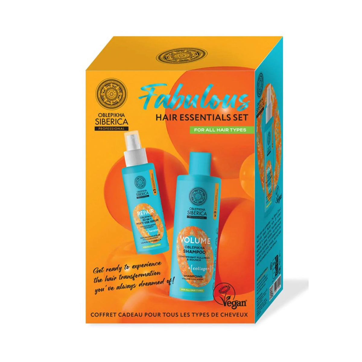 Natura Siberica Volume Repair Coffret shampoo Todo Tipo De capelli 200 ml balsamo 200 ml