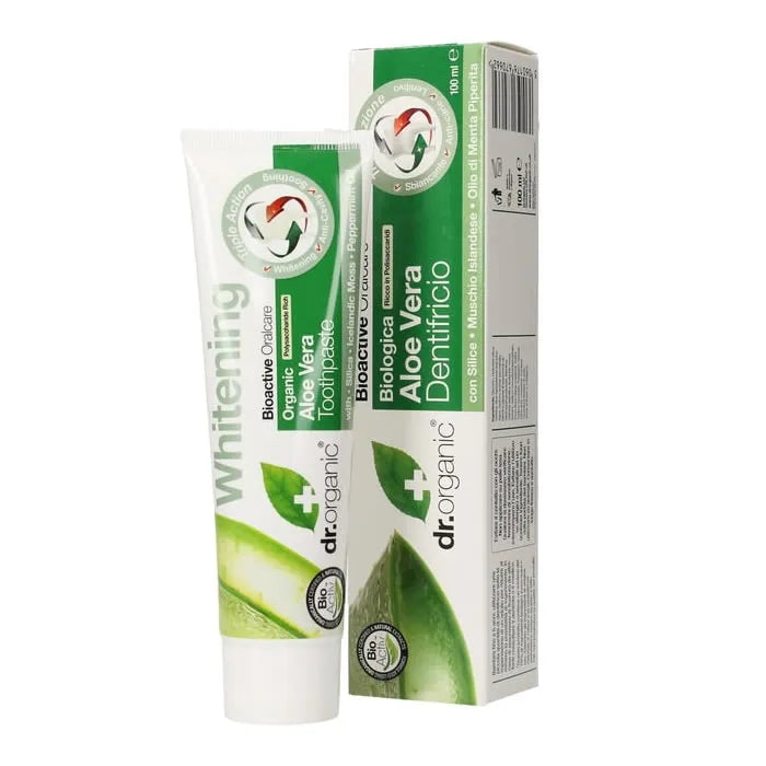 Dr Organic Aloe Vera dentifricio 100 ml