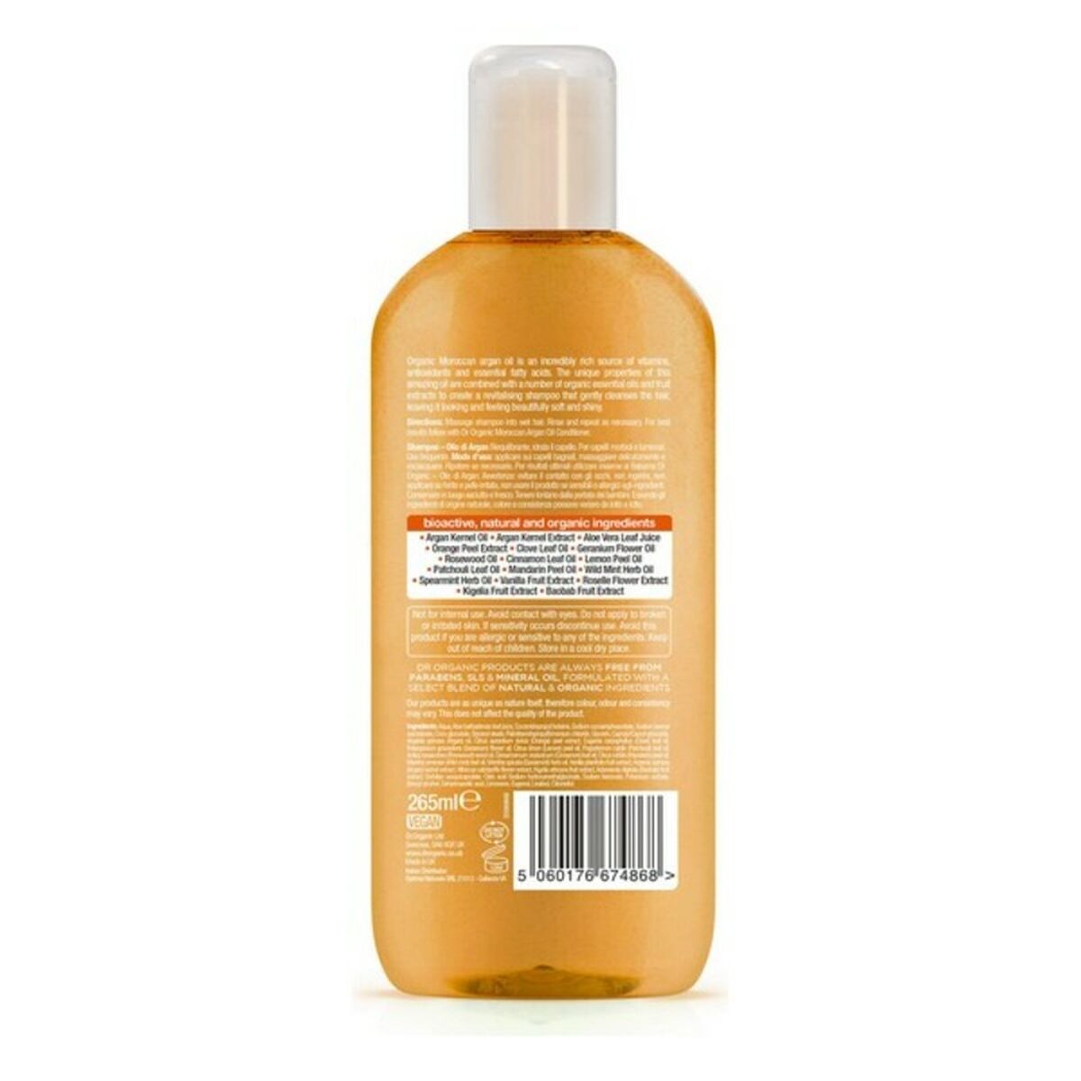 Revitalizing Shampoo Dr.Organic Argán 265 ml-1