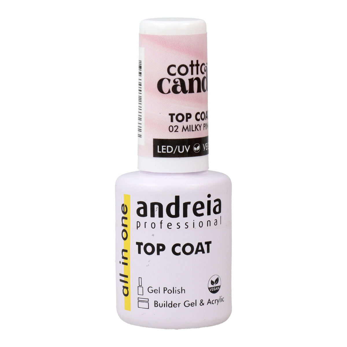 Nagellack-Fixierer Andreia Cotton Candy Top Coat Nr. 02 Milky Pink 10,5 ml-0