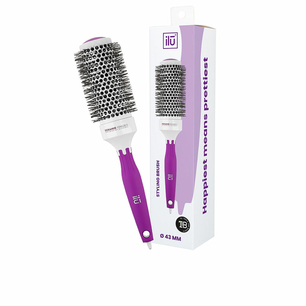 Styling Brush Ilū Ceramic Purple Ø 43 mm-0