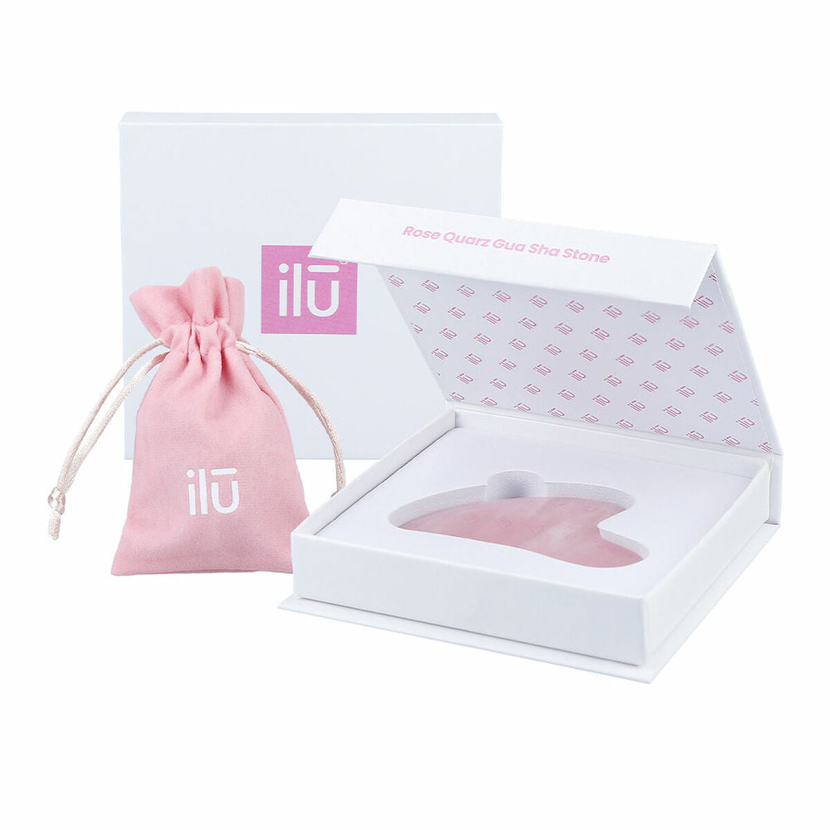 Massager Ilū Gua Sha Stone Rose Quartz Stone (1 Unit)-1