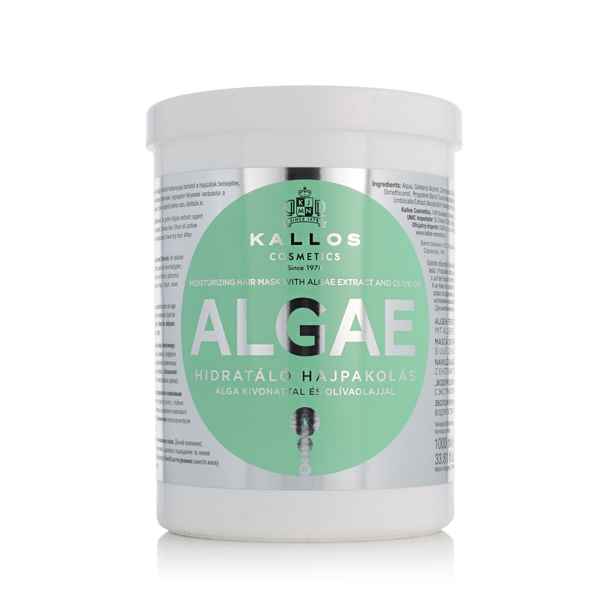 Hair Mask Kallos Cosmetics Algae Moisturizing 1 L-1