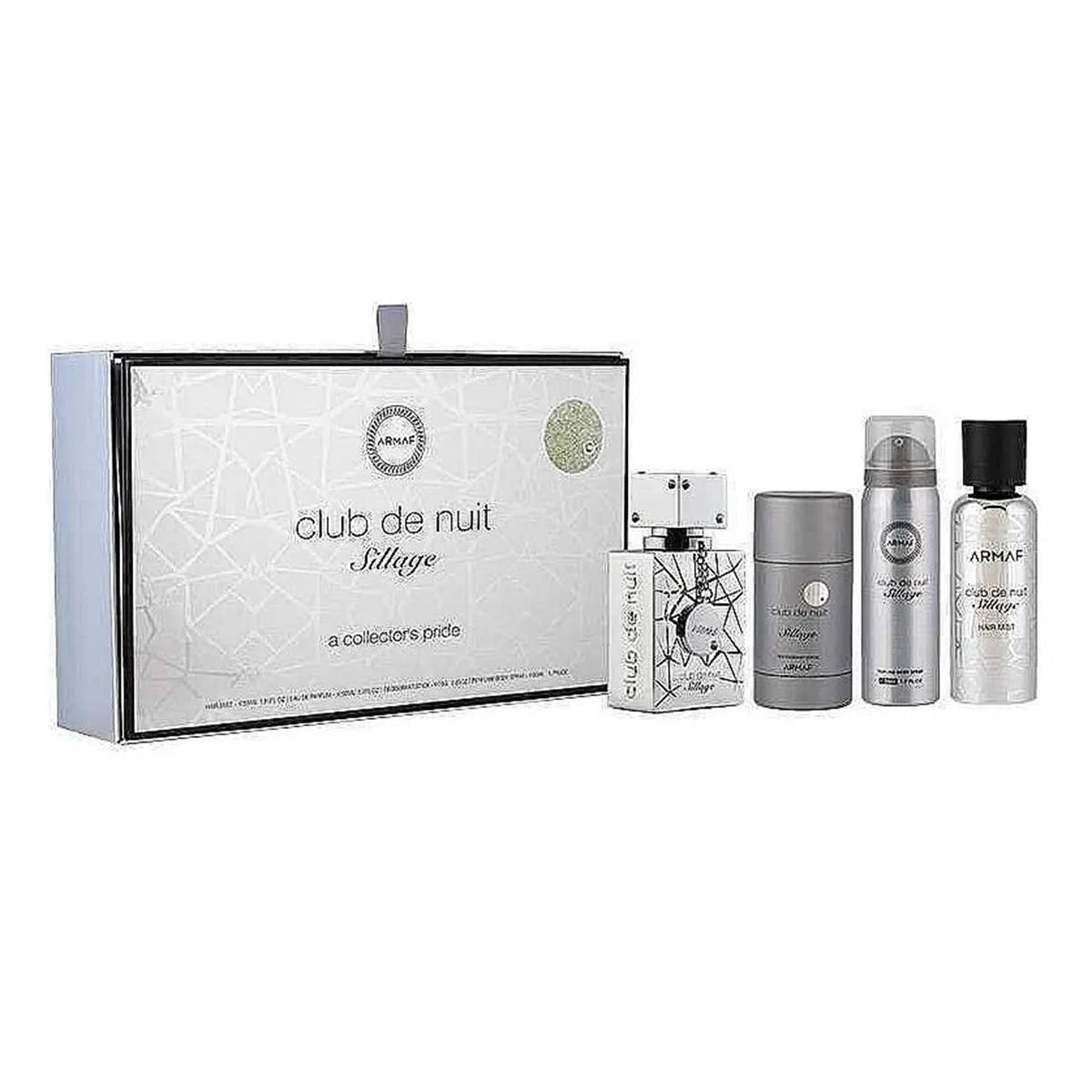 Armaf Club De Nuit Sillage eau de parfum spray 30 pz Hair Mist 55 ml deodorante Stick spray 75 ml corpo