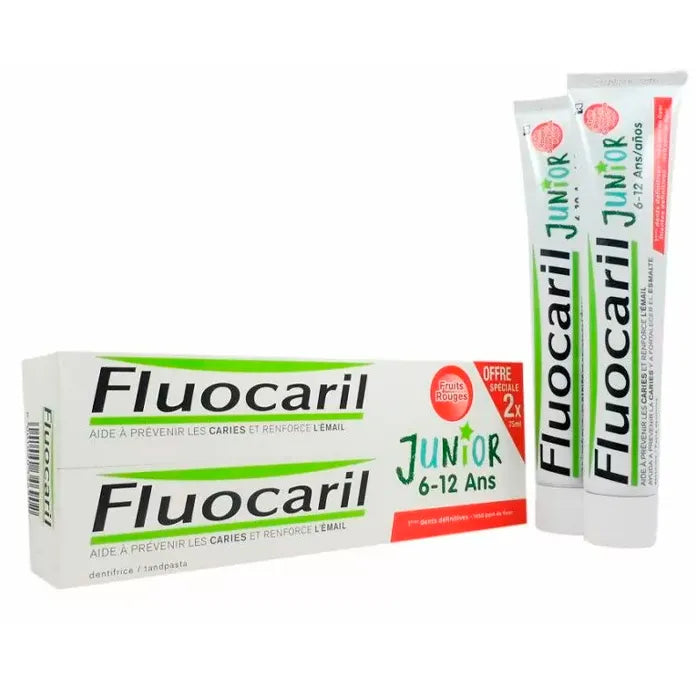 Fluocaril Junior Red Fruits Tooth Paste 2x75 ml