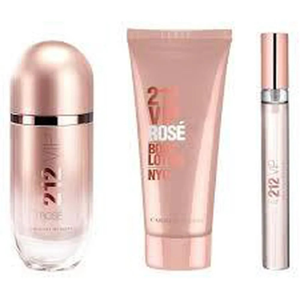 Carolina Herrera 212 Vip Rose eau de parfum 80 ml Lozione corpo 100 ml eau de parfum 10 ml