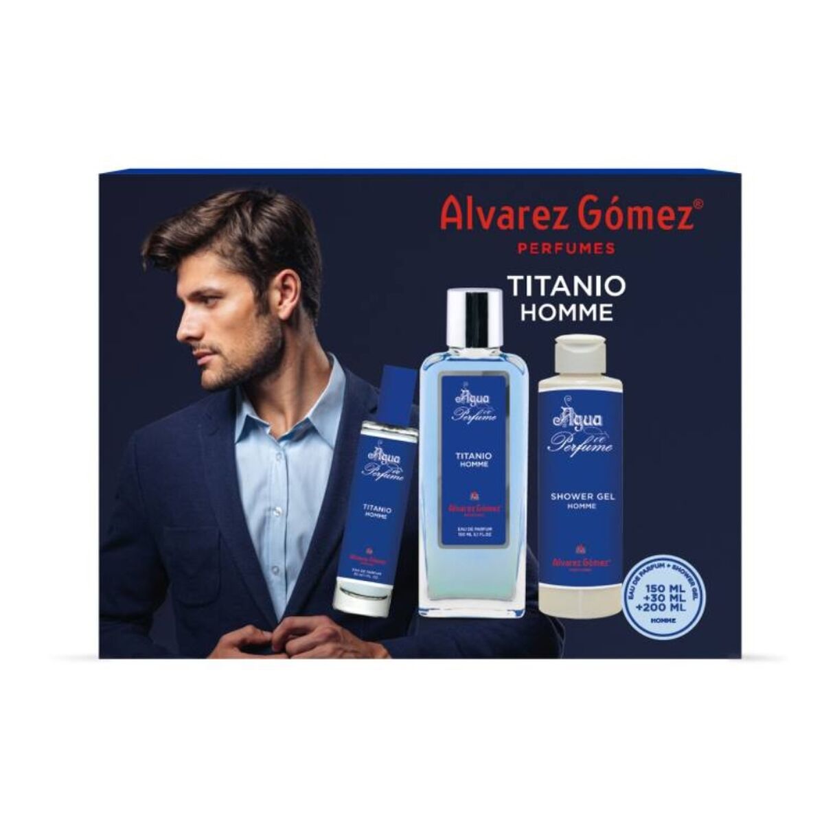 Set profumo da uomo Alvarez Gomez Titanio Homme 3 pezzi-0