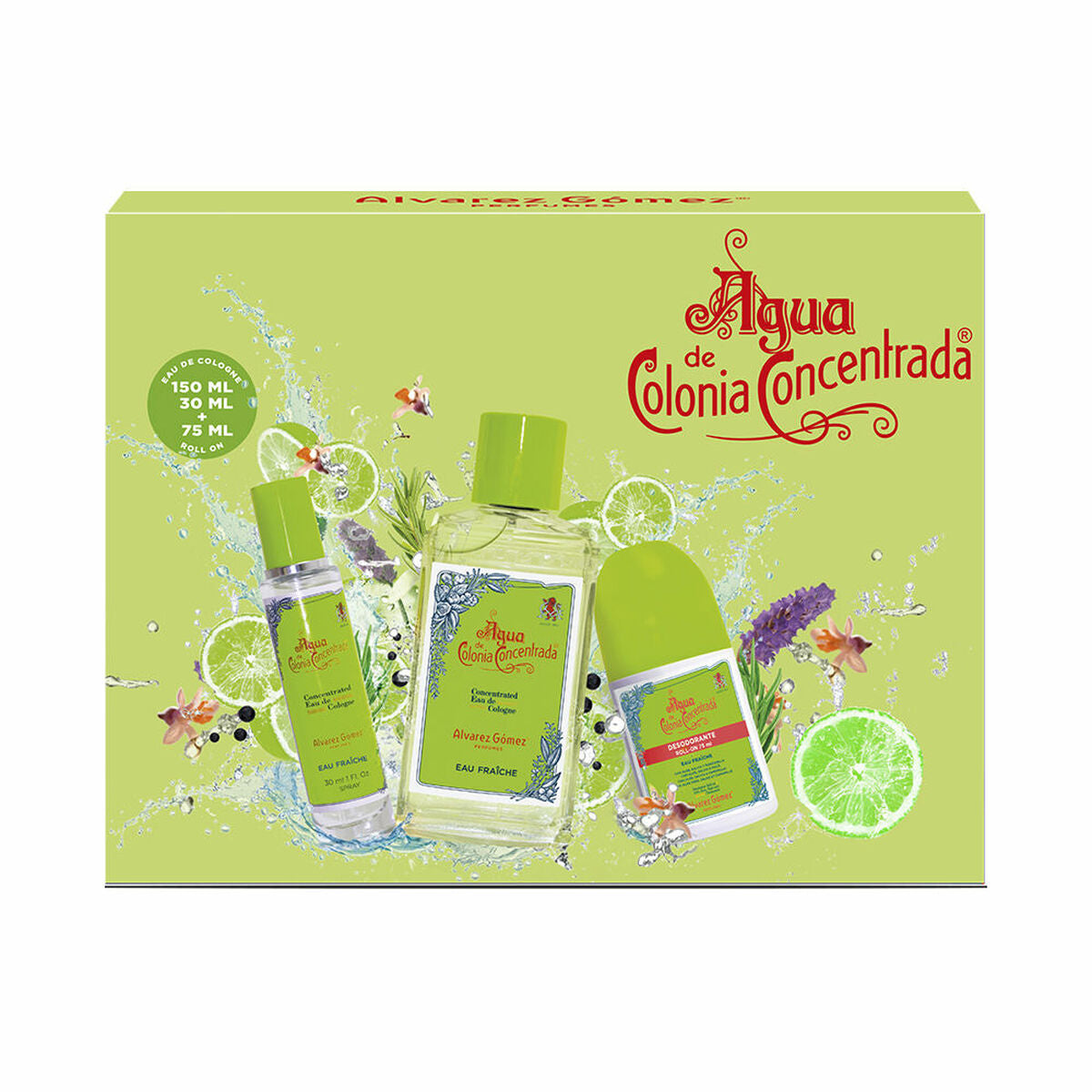 Unisex' Perfume Set Alvarez Gomez AGUA DE COLONIA EDC 3 Pieces-0