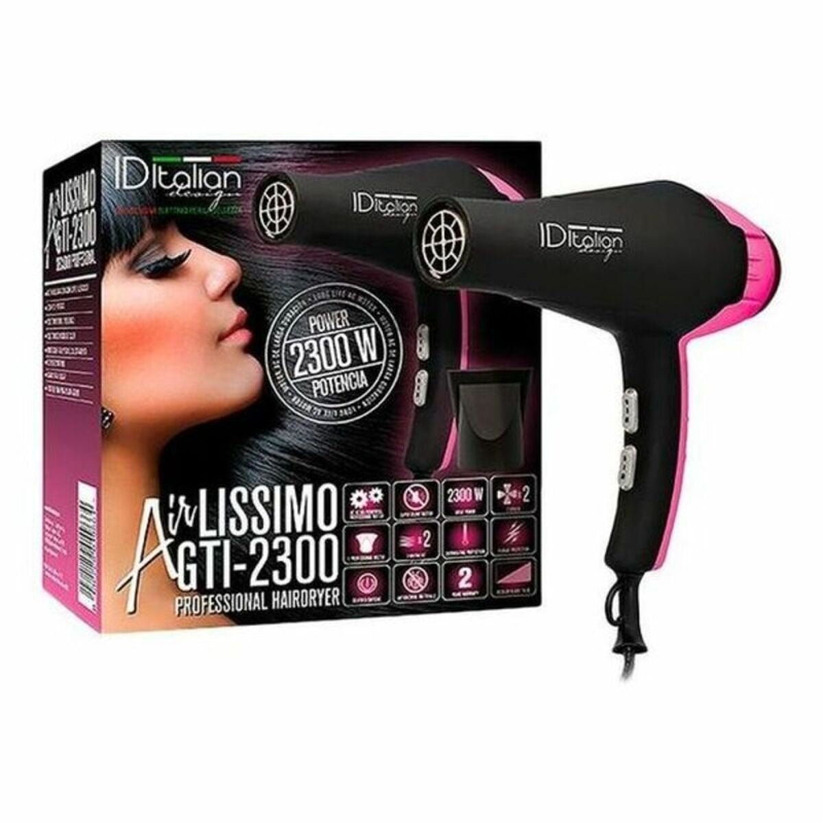 Sèche-cheveux Id italien Airlissimo Gti rose-1