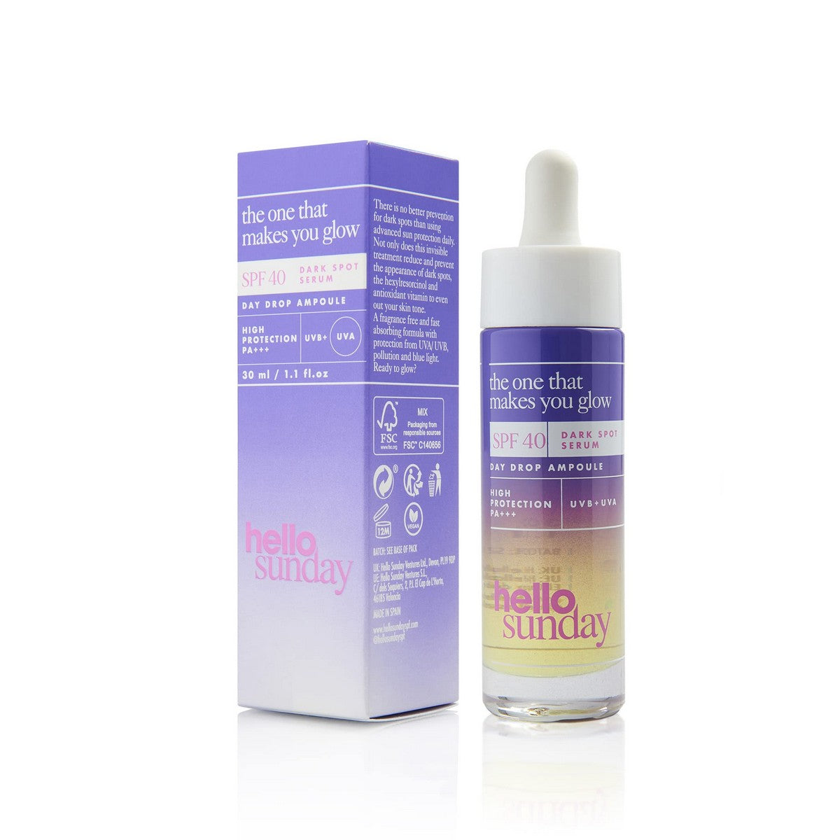 Gesichtsserum Hello Sunday The One That Makes You Glow Dark Spot SPF 40 (30 ml)-2