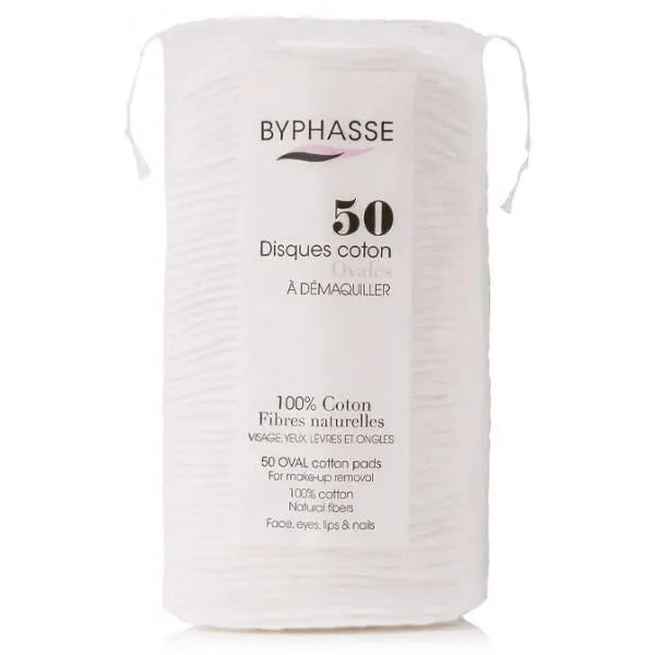 Byphasse Discos Algodón Ovales Desmaquillantes 50 pz