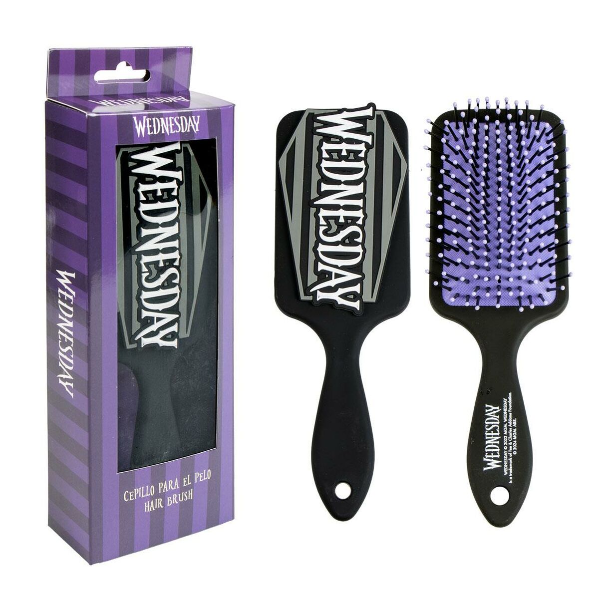 Brosse à cheveux démêlante Wednesday Multi-composition-0
