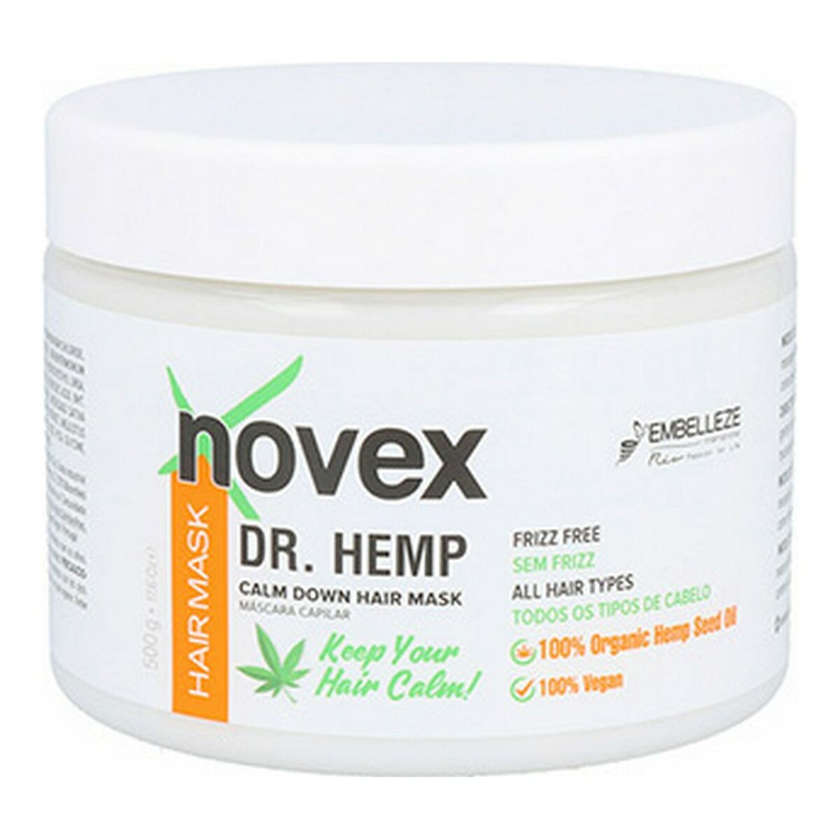 Maschera per capelli Dr Hemp Calm Down Novex (500 g)-0