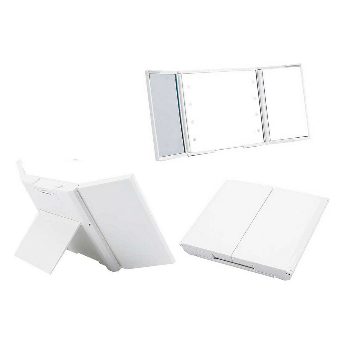Pocket Mirror LED Light White ABS 1,5 x 9,5 x 11,5 cm (12 Units)-1