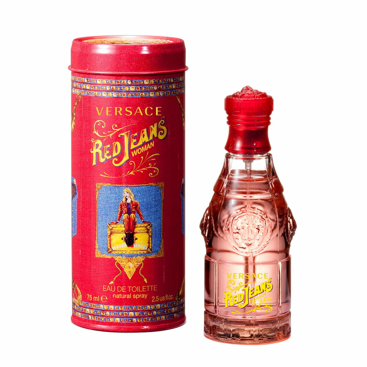Women's Perfume Versace EDT Red Jeans 75 ml-0