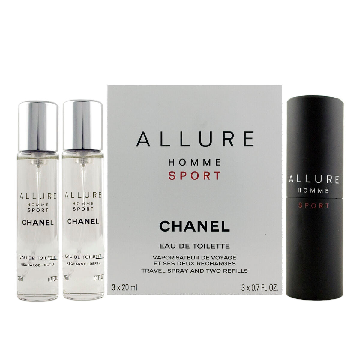 Men's Perfume Set Chanel Allure Homme Sport EDT 2 Pieces-0