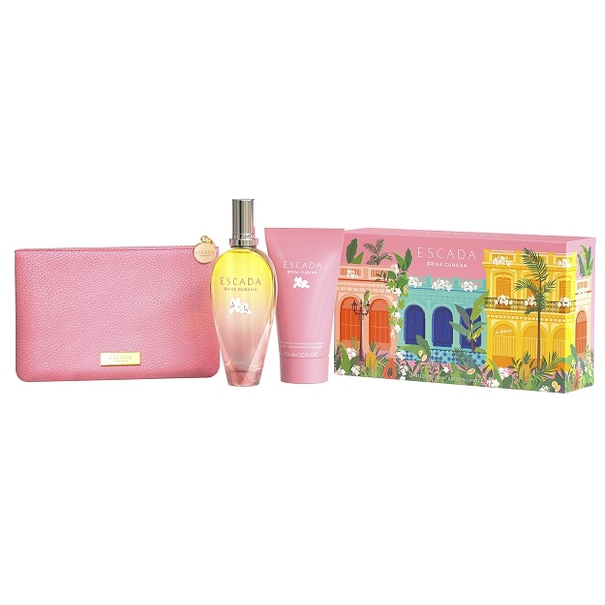 Set Profumo Donna Escada Brisa Cubana EDT 3 Pezzi-0