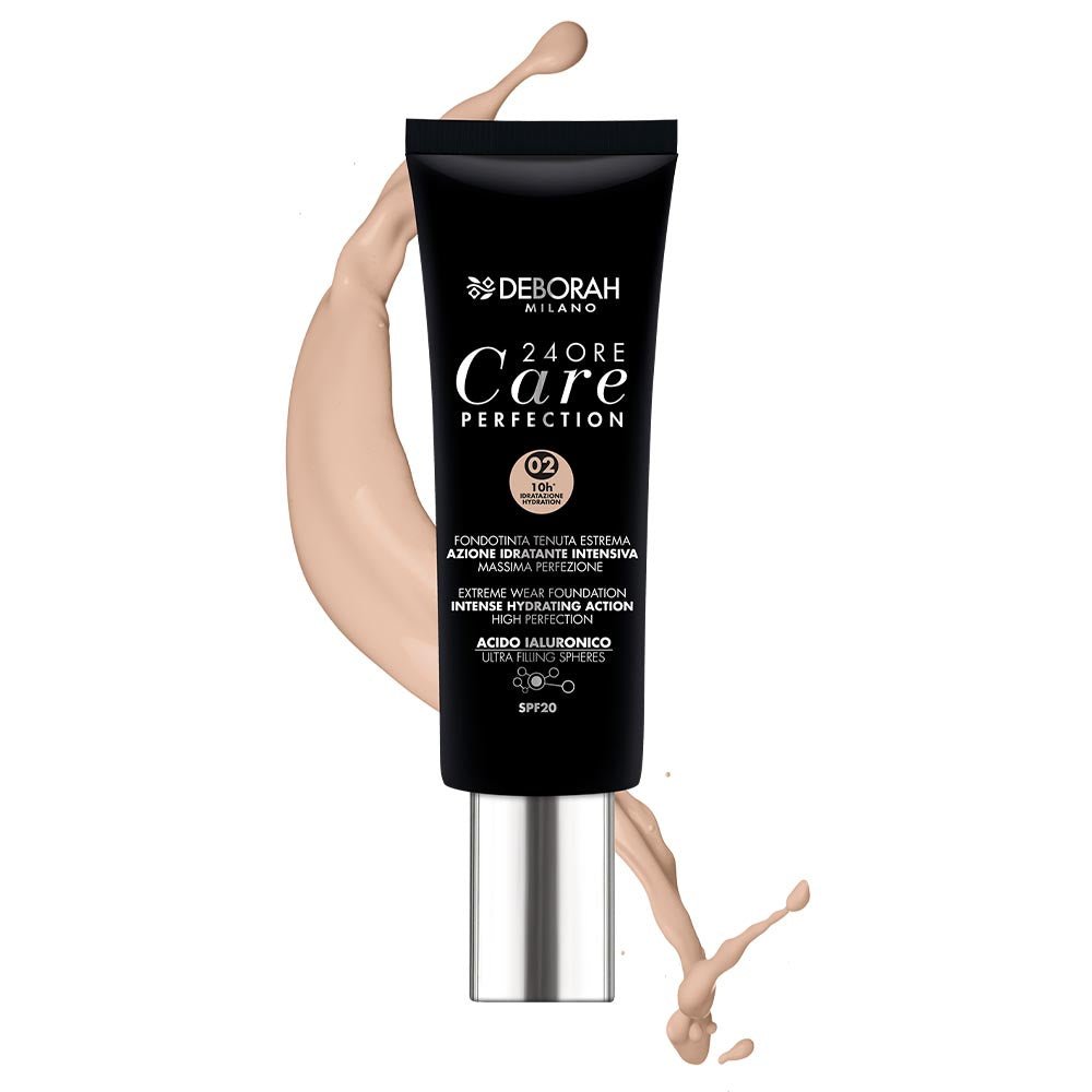 Deborah, 24 Ore Care Perfection, Lunga durata, Fondotinta liquido, 001, Equo, SPF 20, 30 ml *Tester - Cosmova