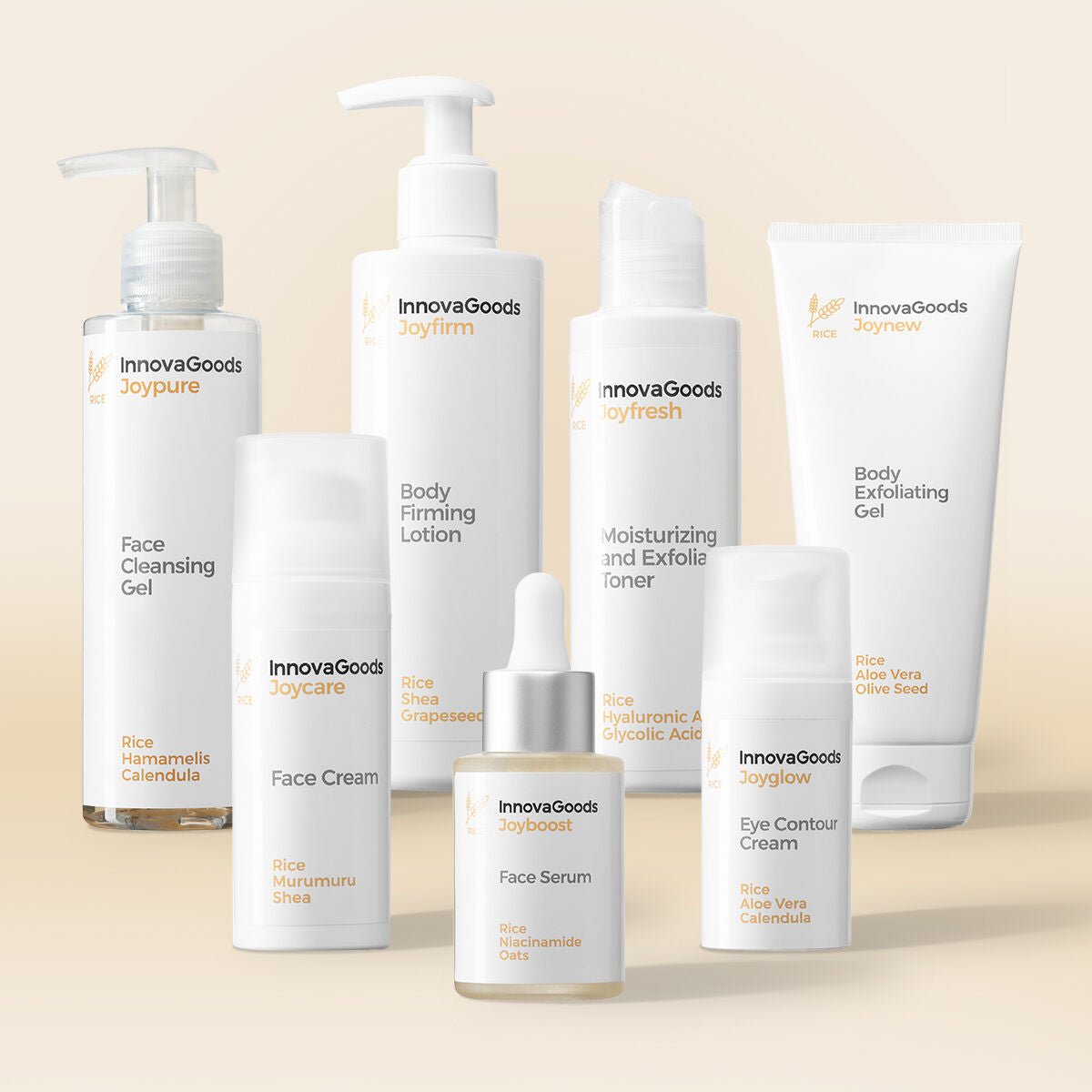 Pacchetto Routine Viso e Corpo Riso InnovaGoods-0