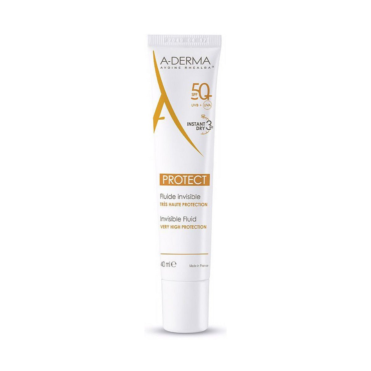 Crema solare viso A-Derma Protect Fluide Invisible SPF 50+ (40 ml)-0