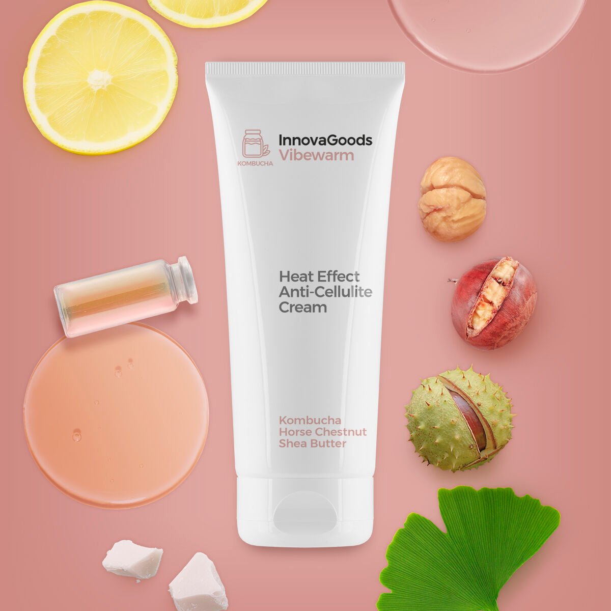 Cremă anticelulitică cu efect de căldură Kombucha Vibewarm InnovaGoods 200 ml-4