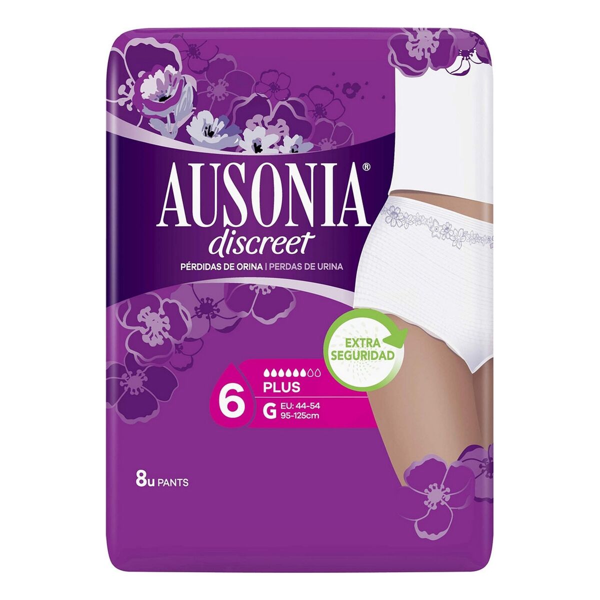 Inkontinenz-Hygieneeinlage Ausonia Discreet Large (8 uds)-0
