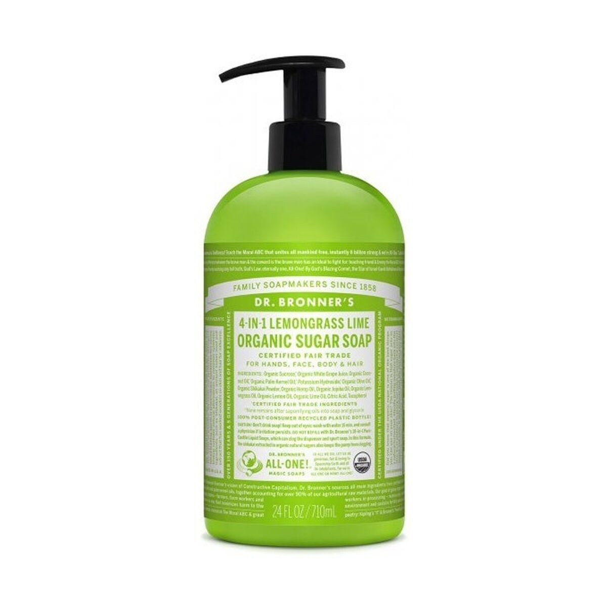 Liquid Soap Dr Bronner's Lemongrass Lime 710 ml - Cosmova
