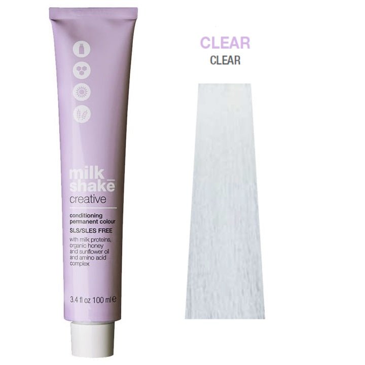 Milk Shake, Creative, Senza SLS/SLES, Tinta per capelli permanente, Clear, 100 ml - Cosmova