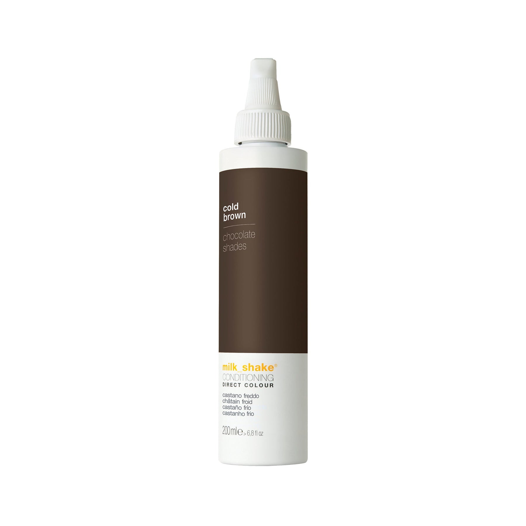 Milk Shake, Direct Colour, Senza ammoniaca, Balsamo colorante per capelli, Cold Brown, 200 ml - Cosmova