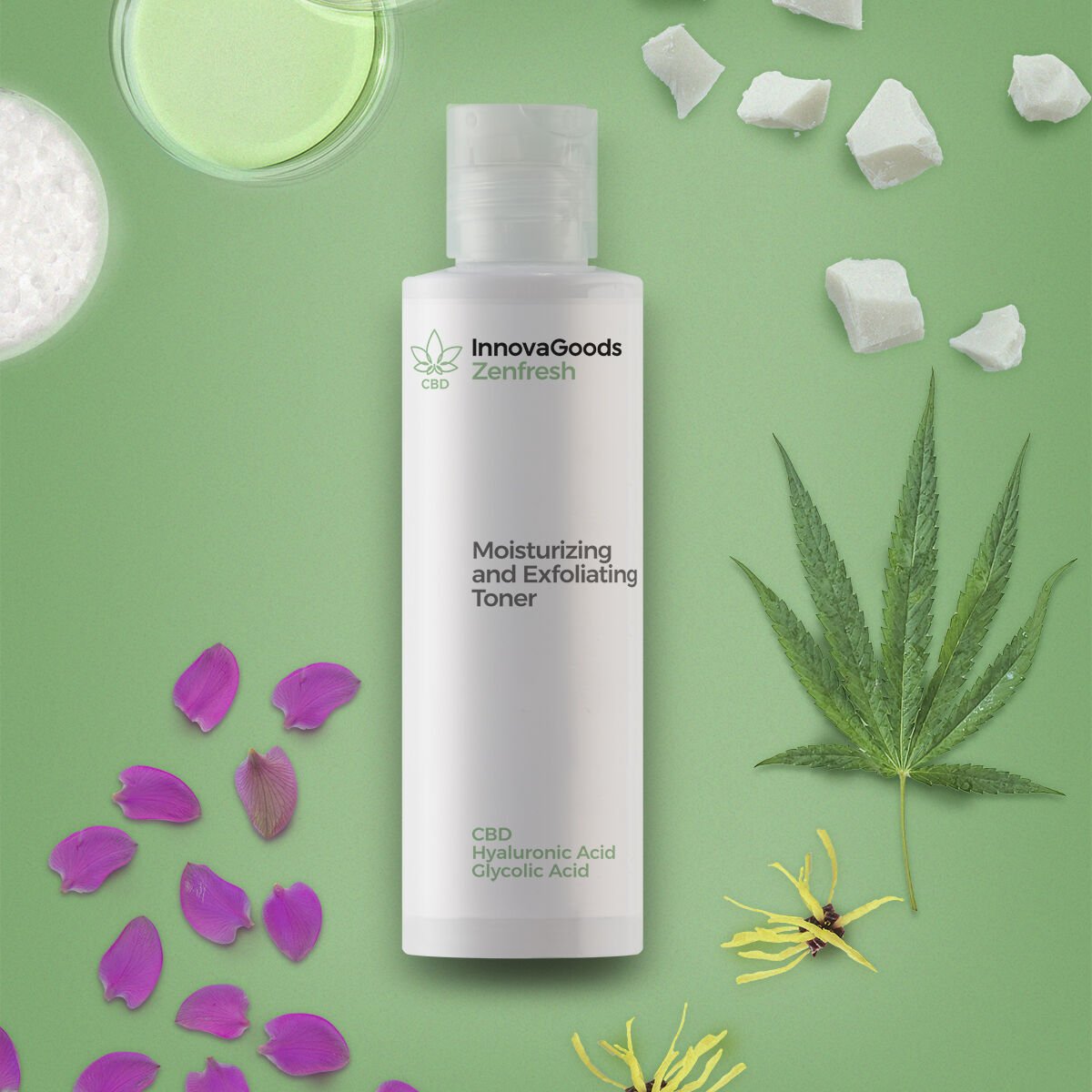 Moisturizing and Exfoliating Facial Toner CBD Zenfresh InnovaGoods 150 ml - Cosmova