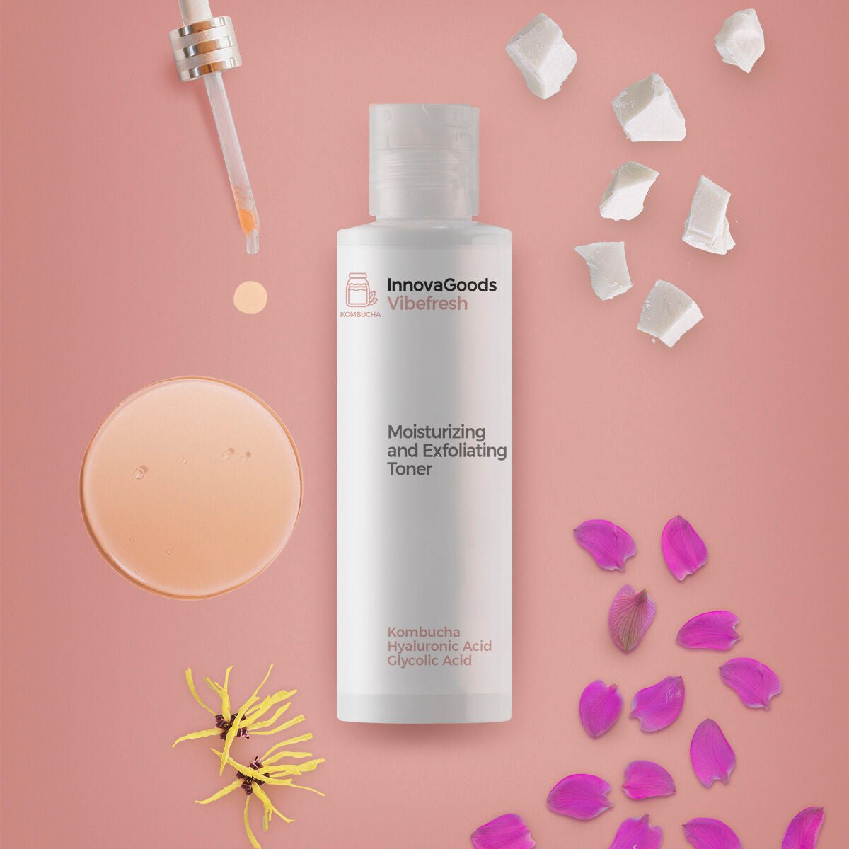 Moisturizing and Exfoliating Facial Toner Kombucha Vibefresh InnovaGoods 150 ml - Cosmova