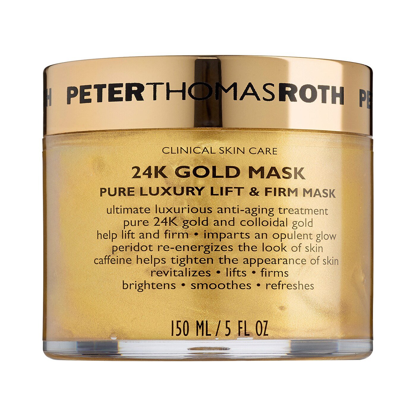 Peter Thomas Roth, 24K Gold Pure, Solleva e Rassoda, Maschera crema, Per il viso, 150 ml - Cosmova