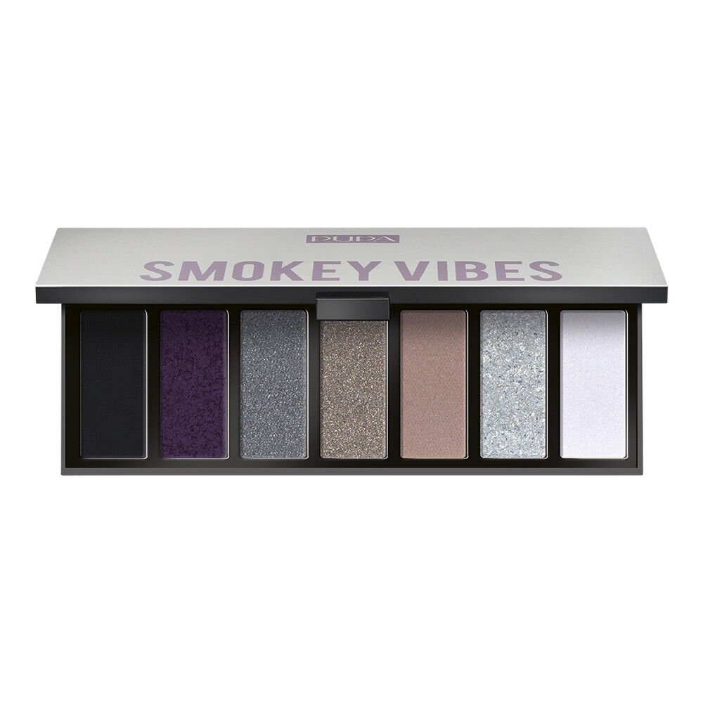 Pupa, Make Up Stories, Palette di ombretti, 002, Vibrazioni fumose, 7 sfumature, 13.3 g - Cosmova