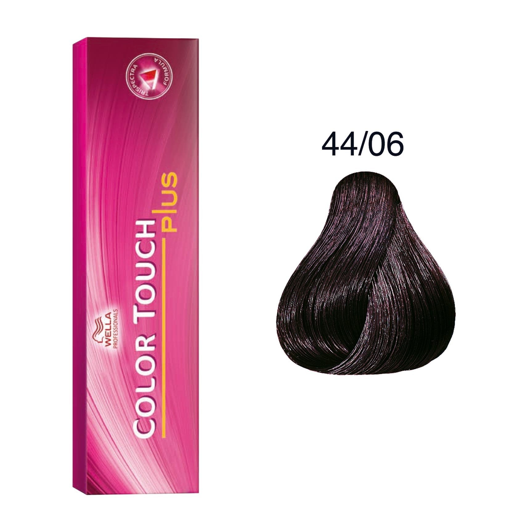 Wella Professionals, Color Touch Plus, Senza ammoniaca, Tintura per capelli semi-permanente, 44/06 Intense Medium Natural Violet Brown, 60 ml - Cosmova