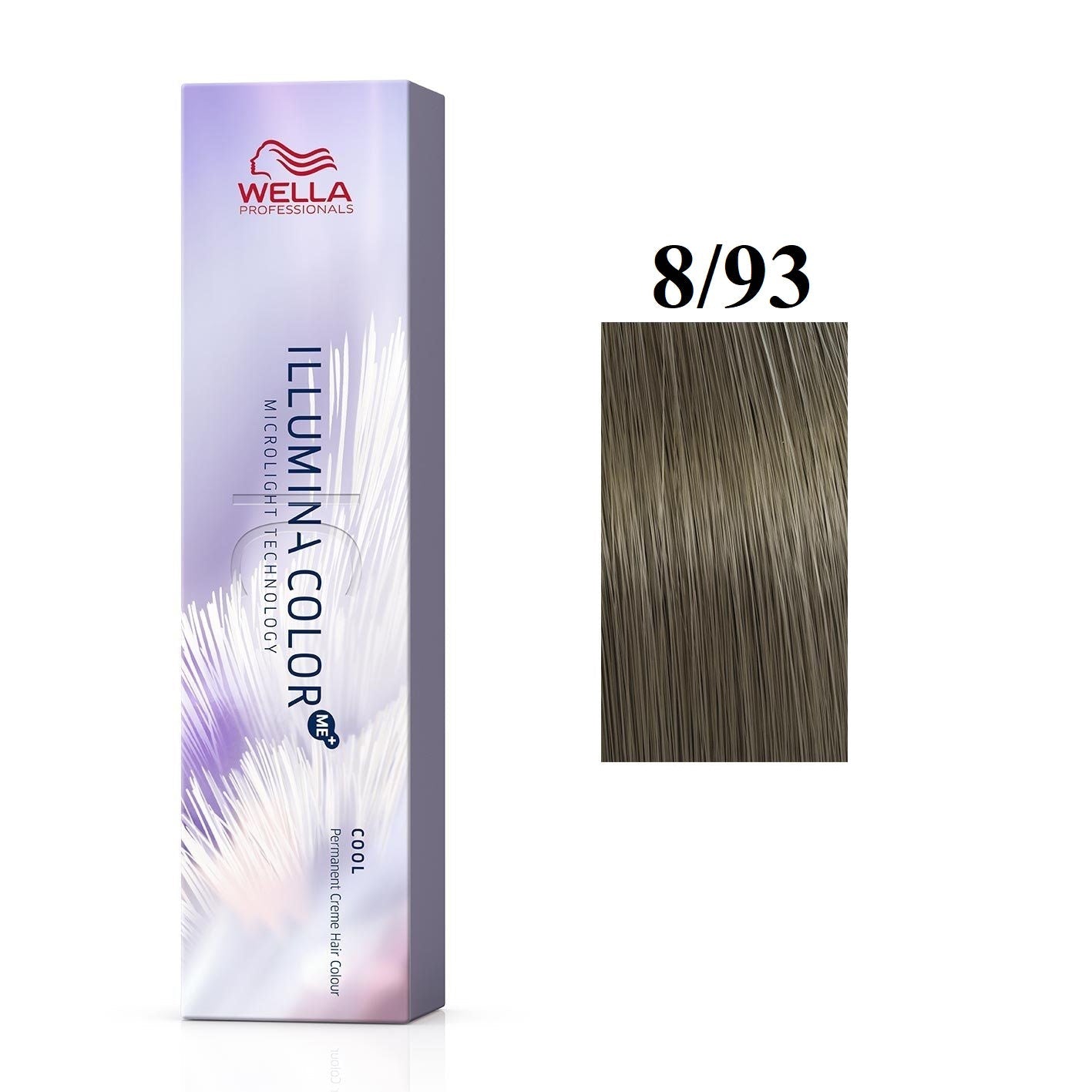 Wella Professionals, Illumina Color Me+, Tinta per capelli permanente, 8/93 Light Blonde Golden Blue, 60 ml - Cosmova